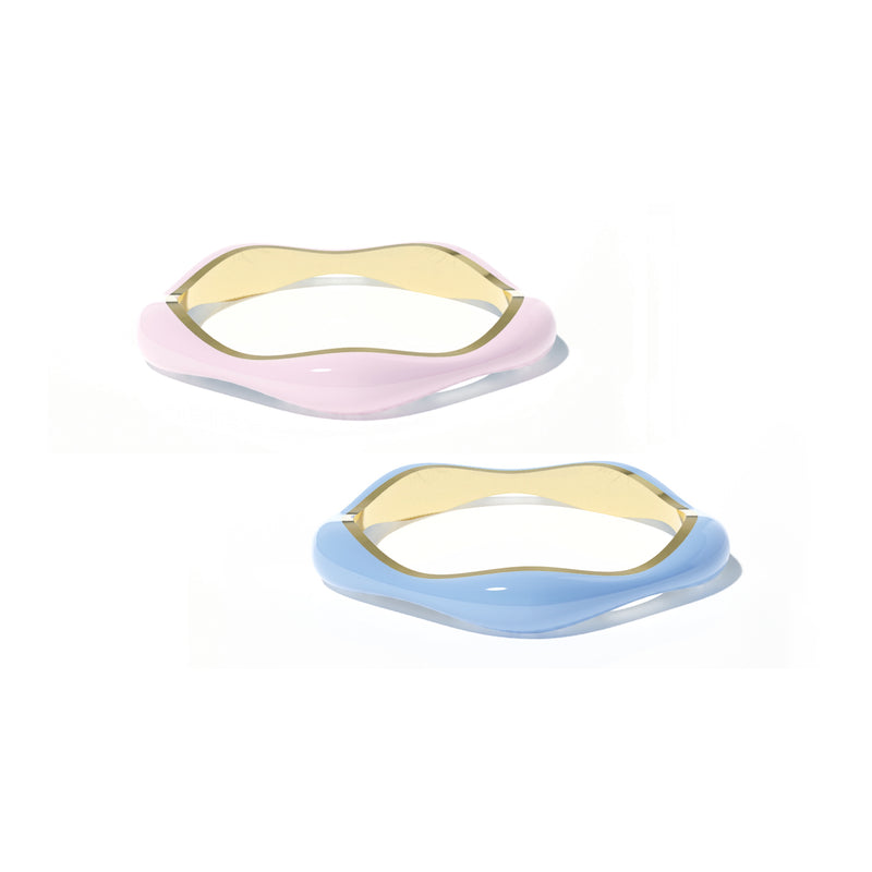 Sorbet Swirls Enamel Rings Duo