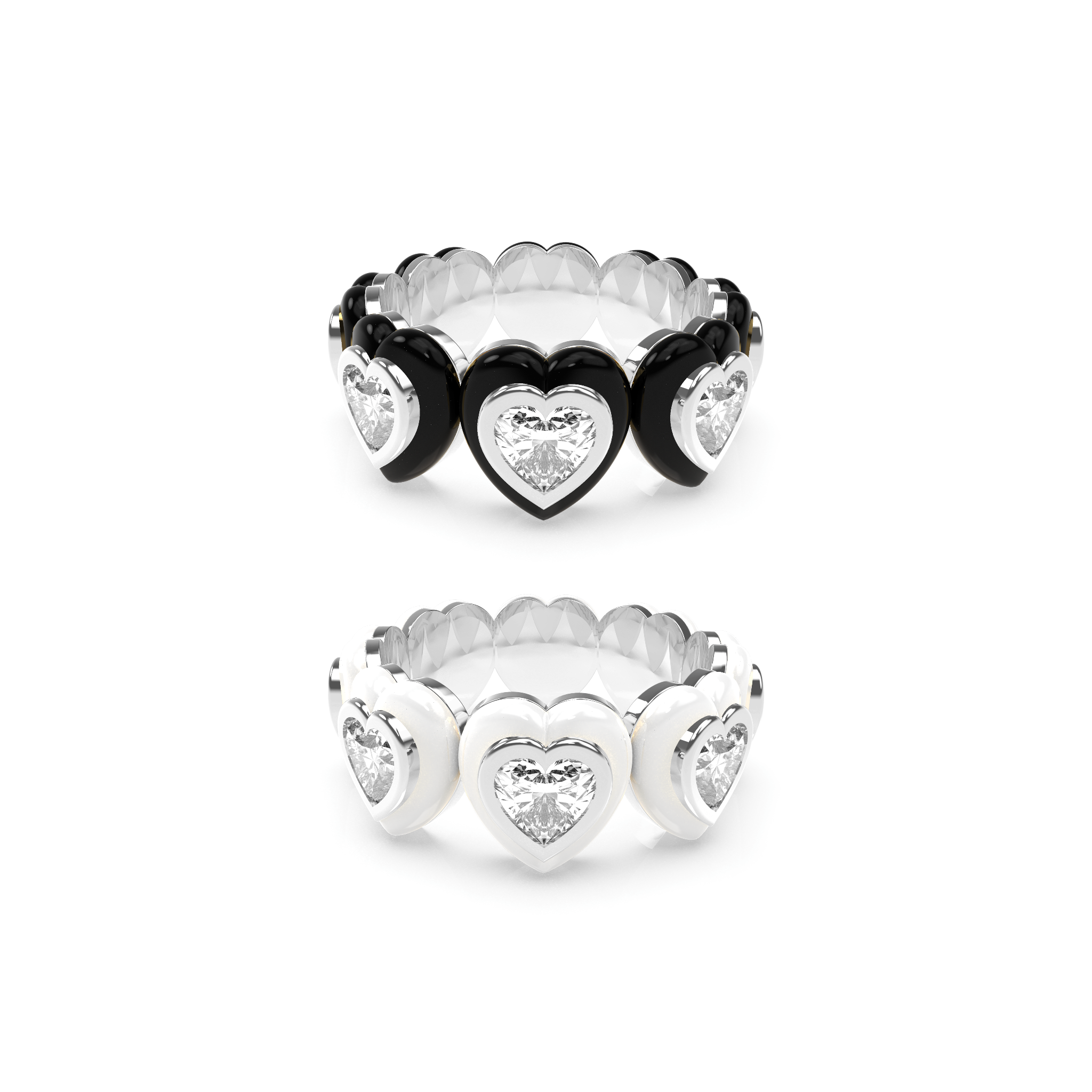 Heart Enamel Bauble Pop Ring Duoo - Octonov 