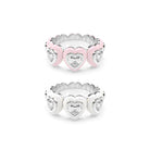 Heart Enamel Bauble Pop Ring Duo - Octonov 