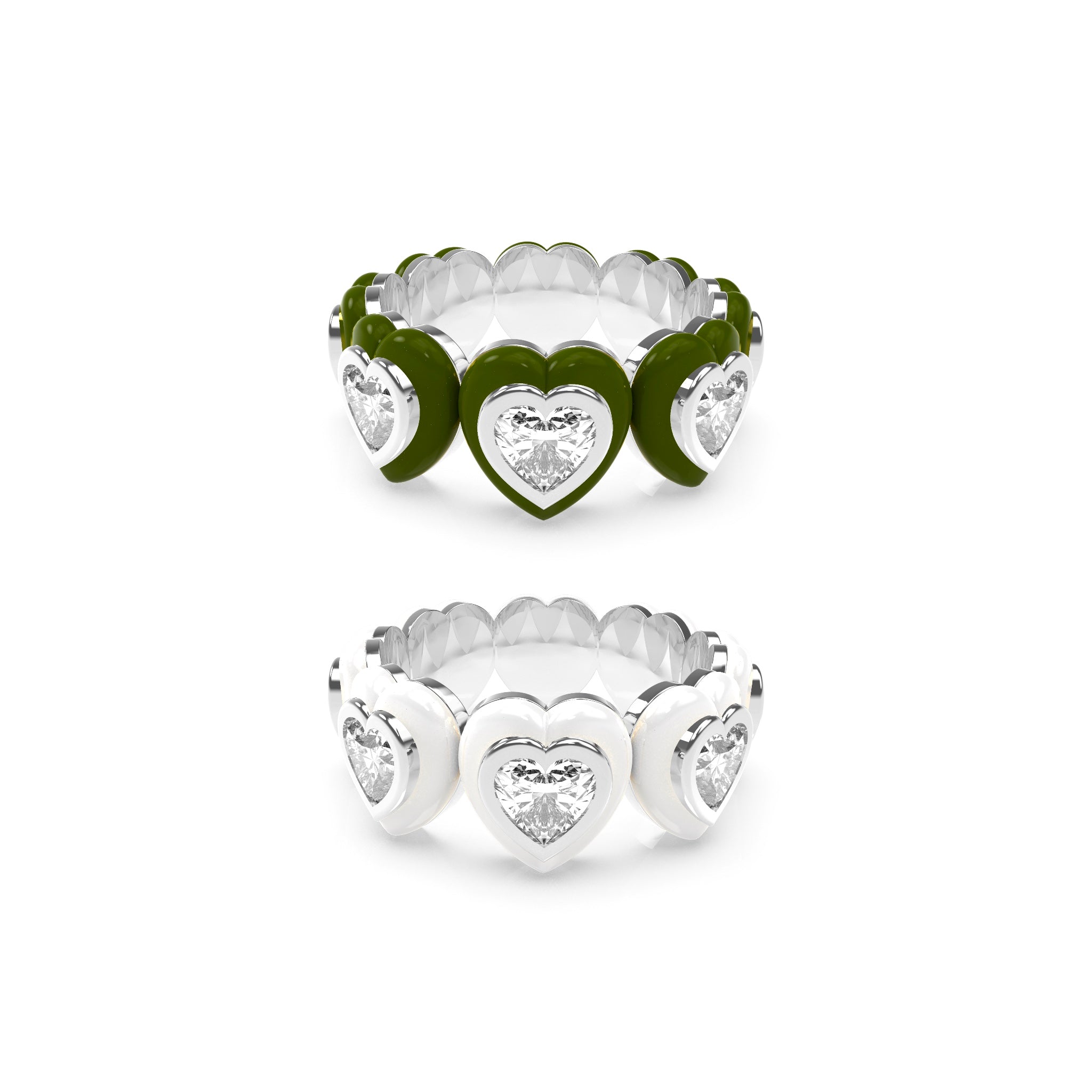 Heart Enamel Bauble Pop Ring Duoo - Octonov 