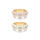 Heart Enamel Bauble Pop Ring Duo - Octonov 