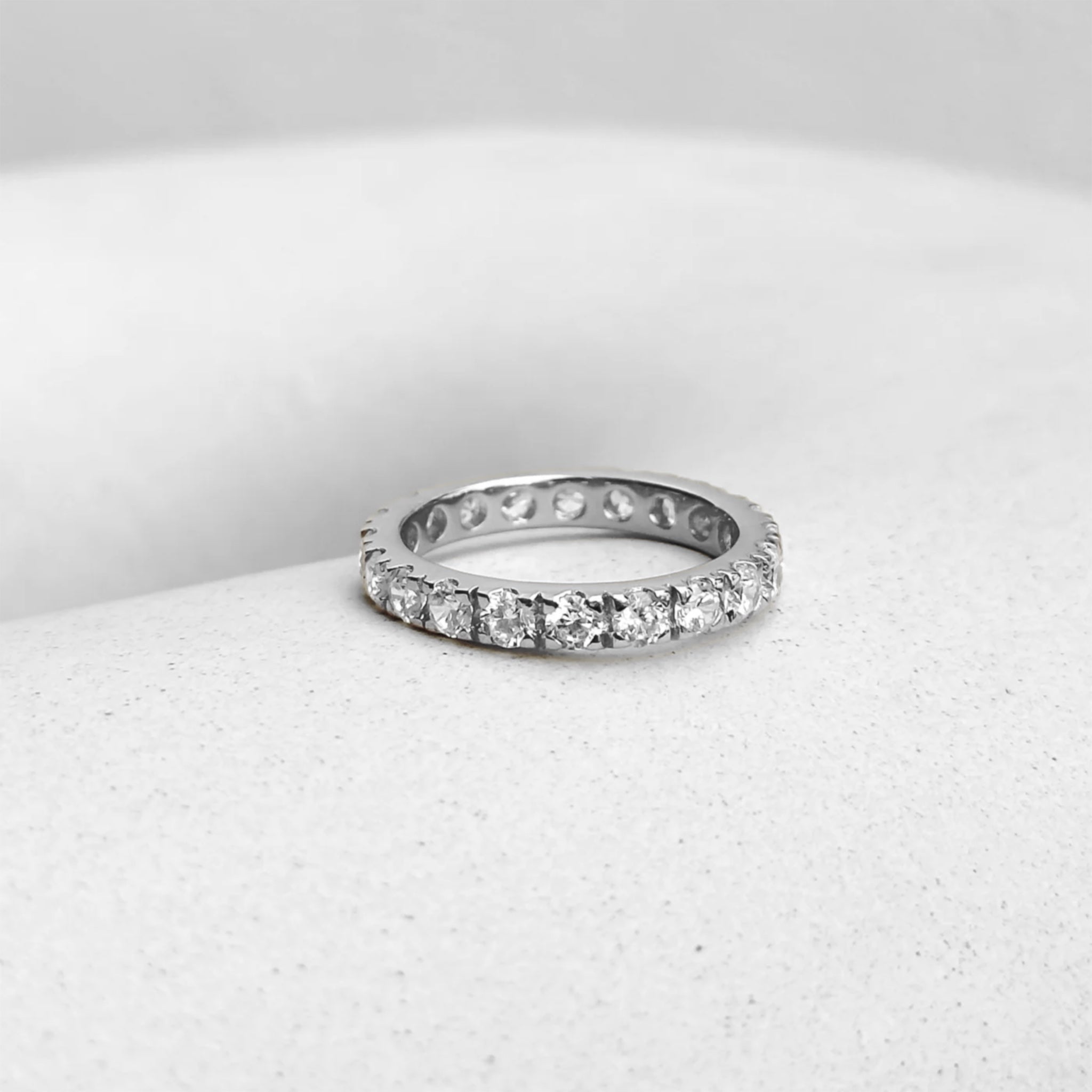 Zircon Encrusted Eternity Band - Octonov 