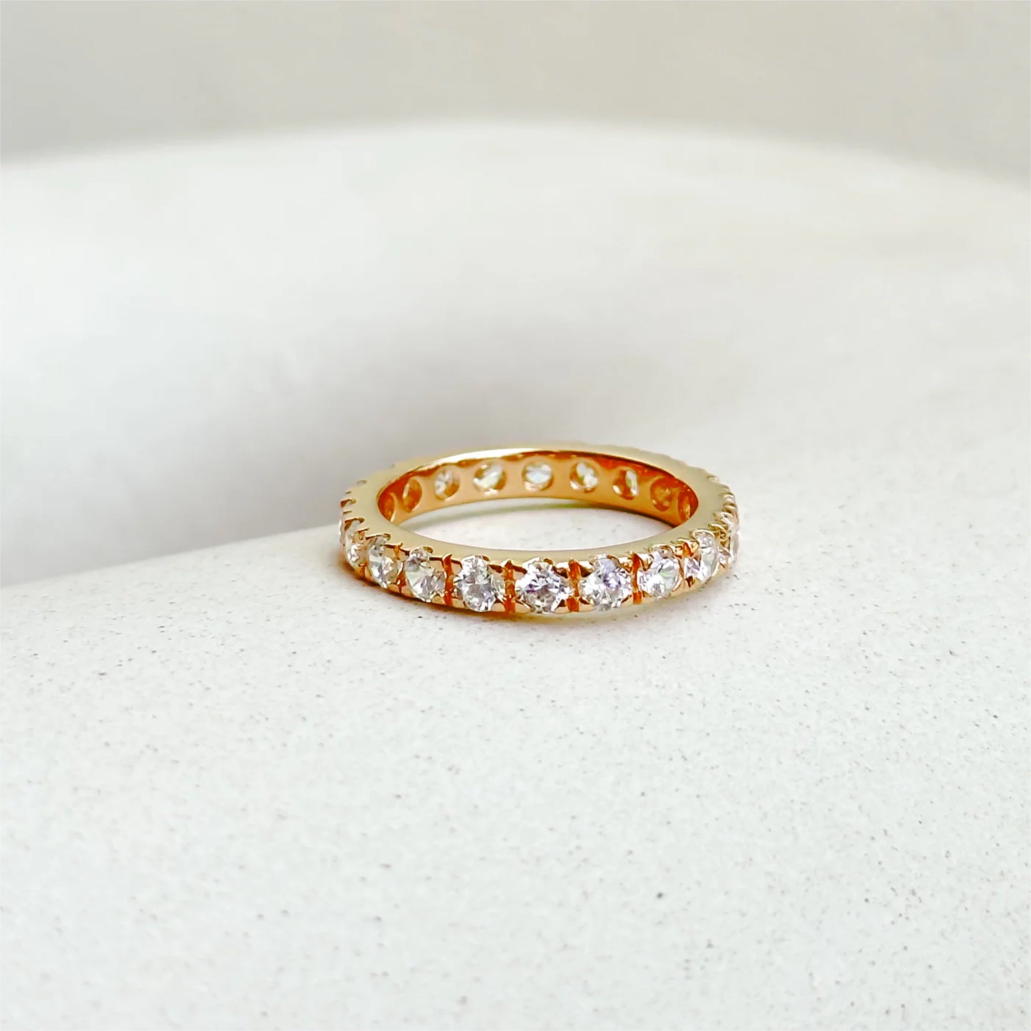 Zircon Encrusted Eternity Band - Octonov 