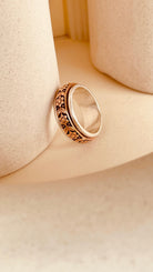 Flowers of the day Handmade Fidget Spinner Ring - Octonov 
