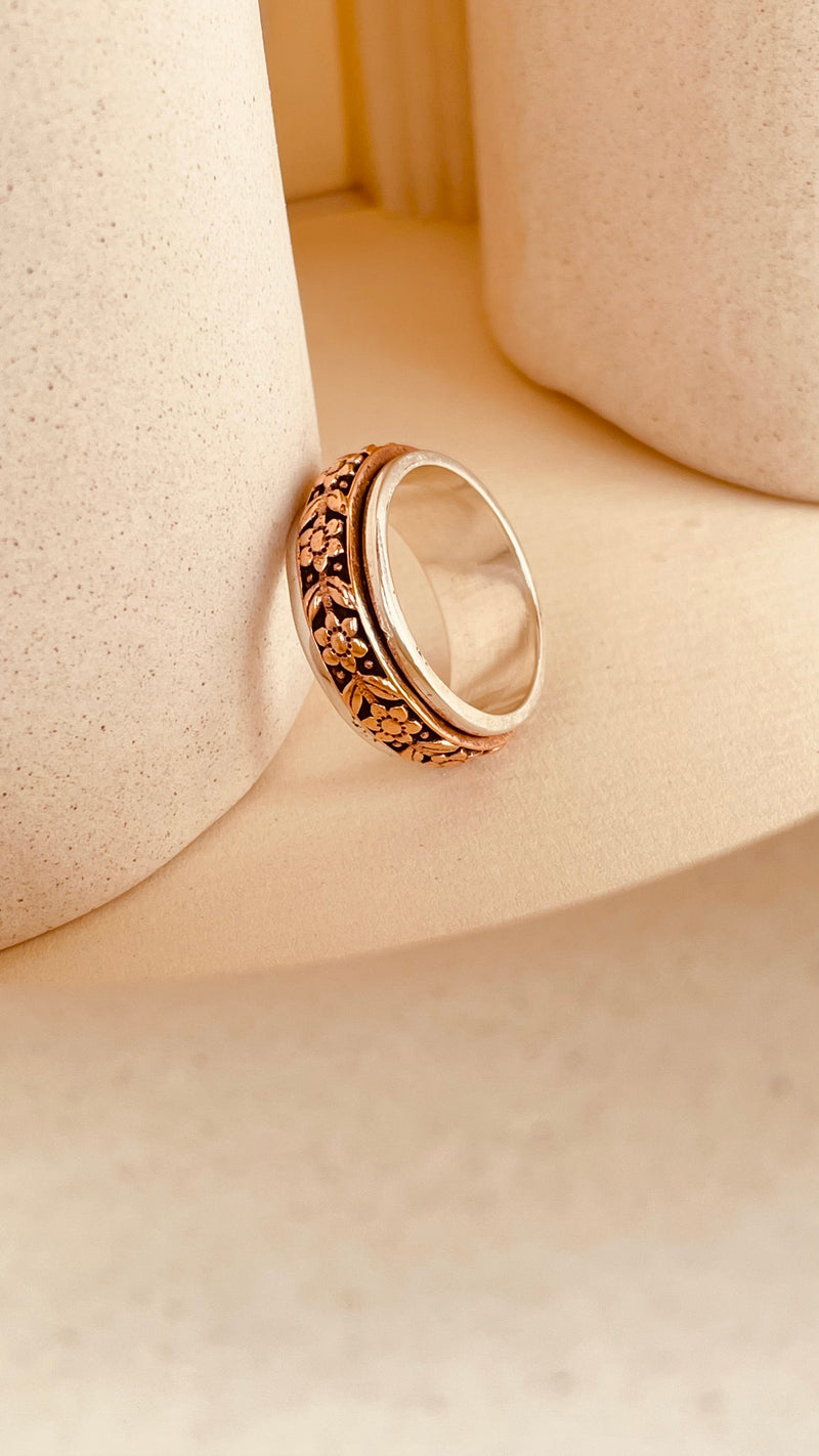 Moon Phase Fidget Spinner Ring