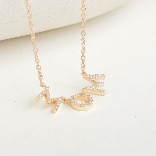 MOM Pave Dainty Diamond Necklace