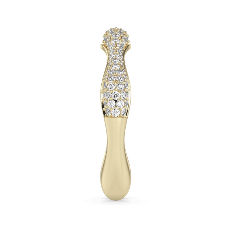 Diamond Swirl Stacker Ring in Gold