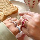 Sorbet Swirls Enamel Rings Duo - Octonov 