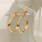 Solid Swirls Everyday Silver Hoops - Octonov 