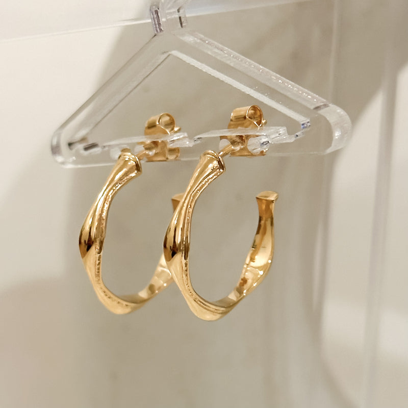 Solid Swirls Everyday Silver Hoops
