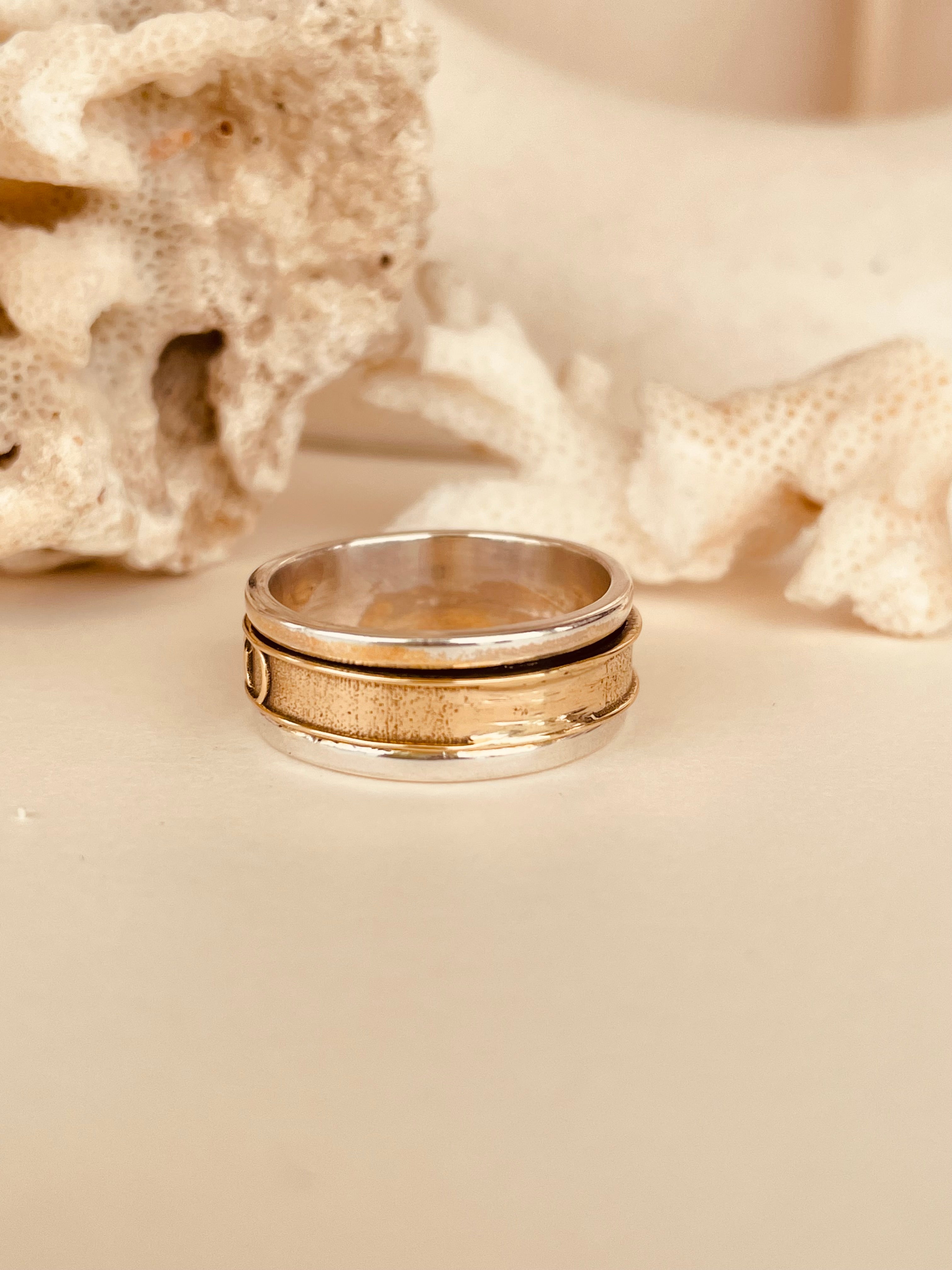 Moon Phase Fidget Spinner Ring - Octonov 