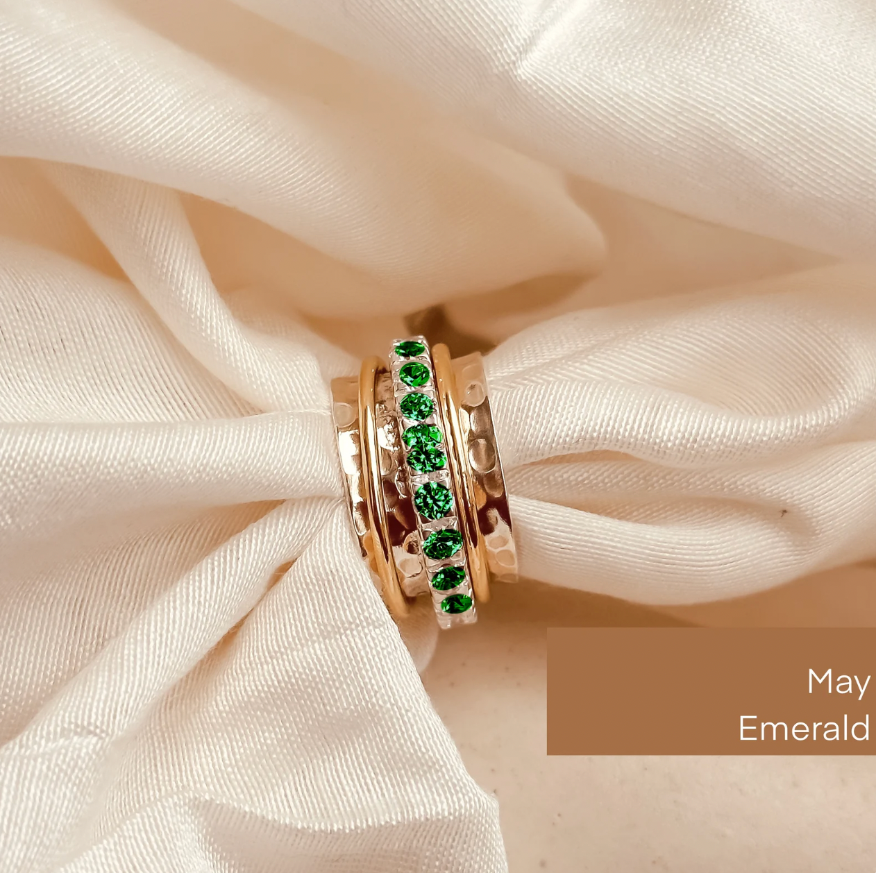 July Birthstone Eternity Spinner Ring - Octonov 