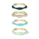 Sorbet Swirl Shades of Green & Diamond Swirls Set of 4 - Octonov 