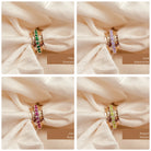 April Birthstone Eternity Spinner Ring - Octonov 