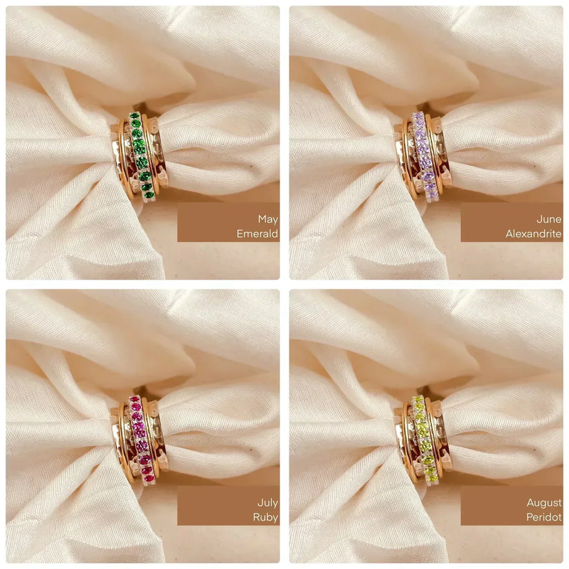 November Birthstone Eternity Spinner Ring