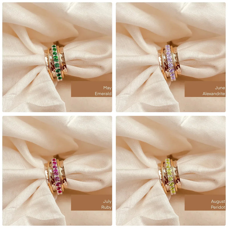 June Birthstone Eternity Spinner Ring
