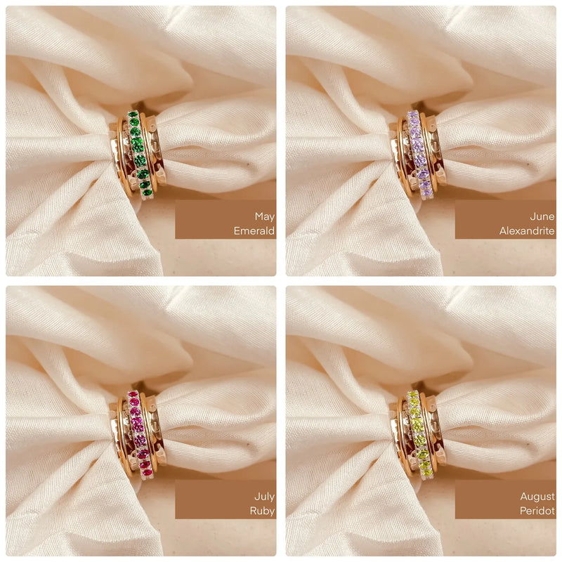 January Birthstone Eternity Spinner Ring