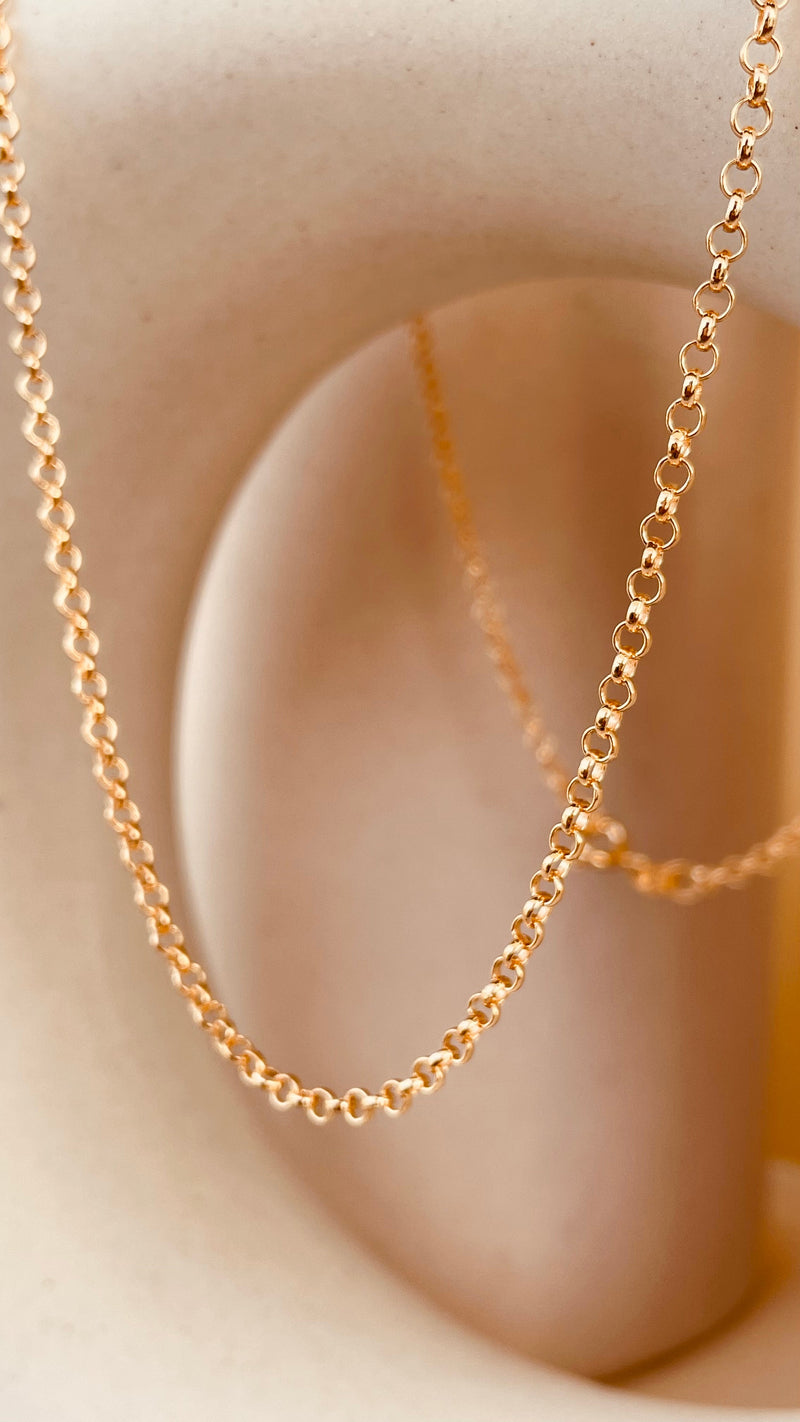 Rose Gold Rolo Chain Necklace