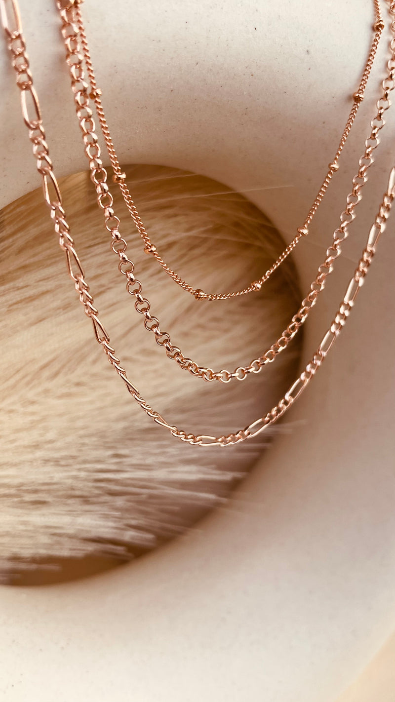 Modern Minimal Layers Trio Necklace