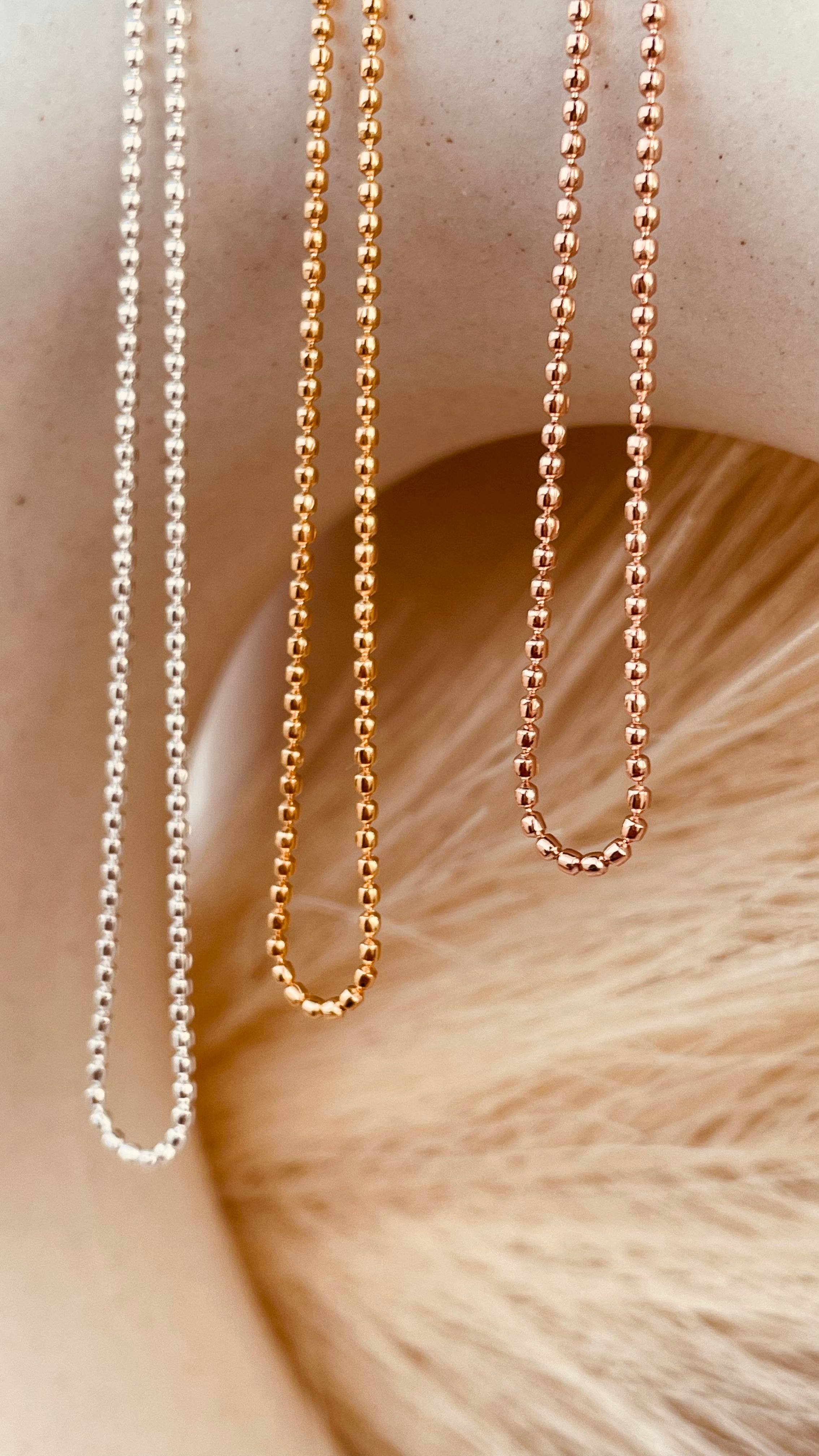 Rose Gold Faceted Beaded Chain Necklace - Octonov 