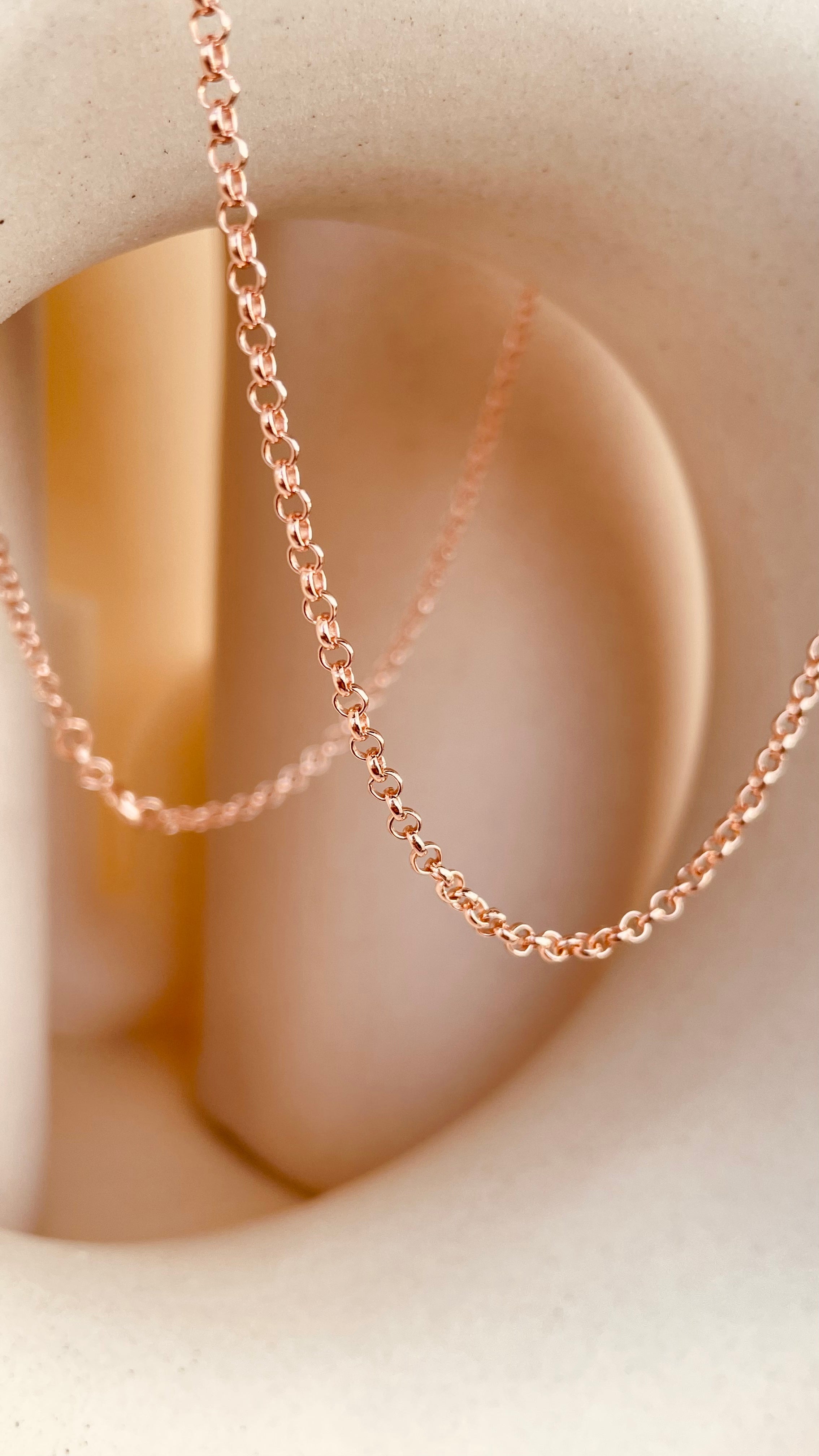 Silver Rolo Chain Necklace - Octonov 