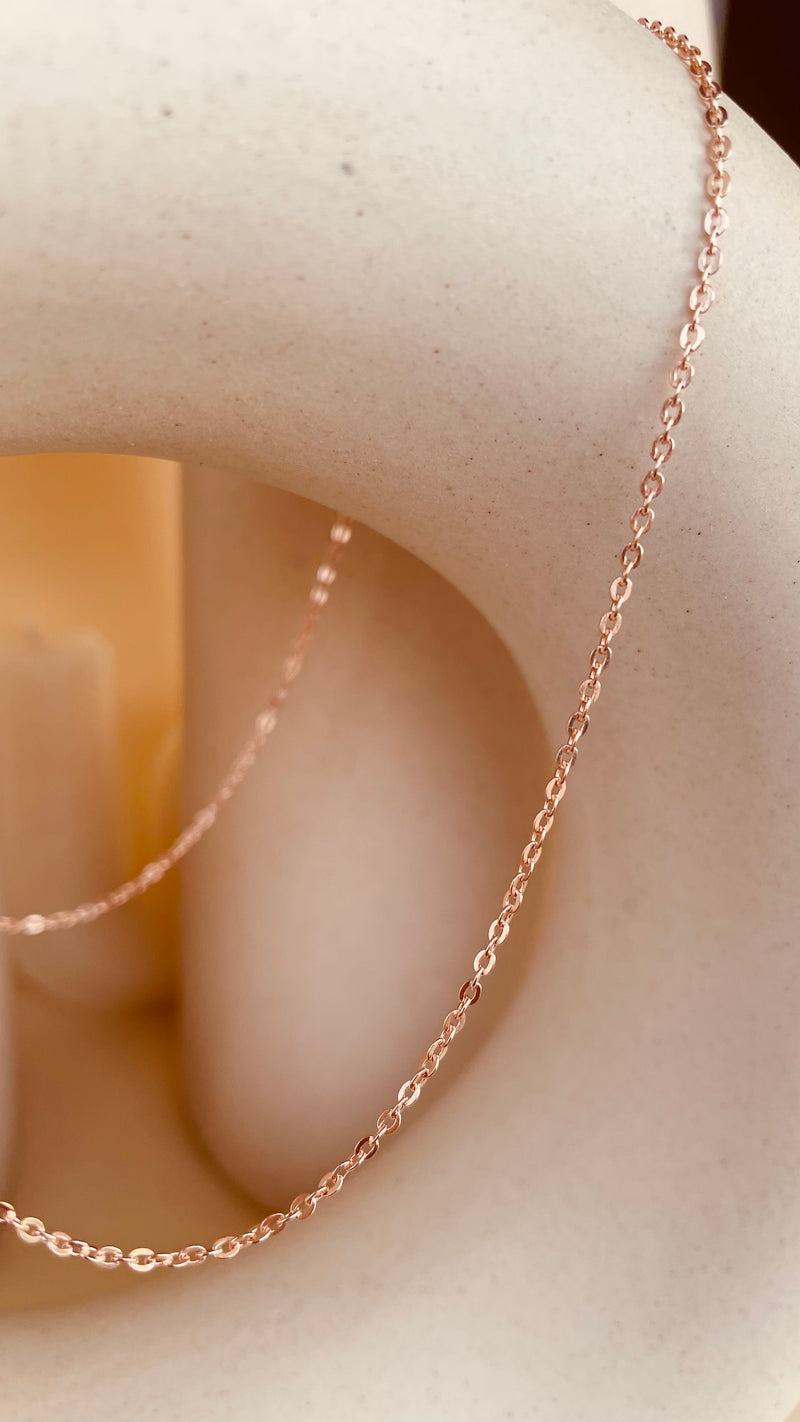 Rose Gold Dainty Shine Sitara Chain Necklace
