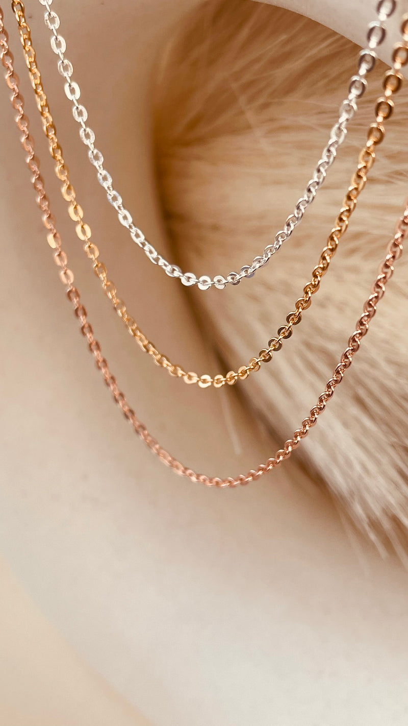 Rose Gold Dainty Shine Sitara Chain Necklace
