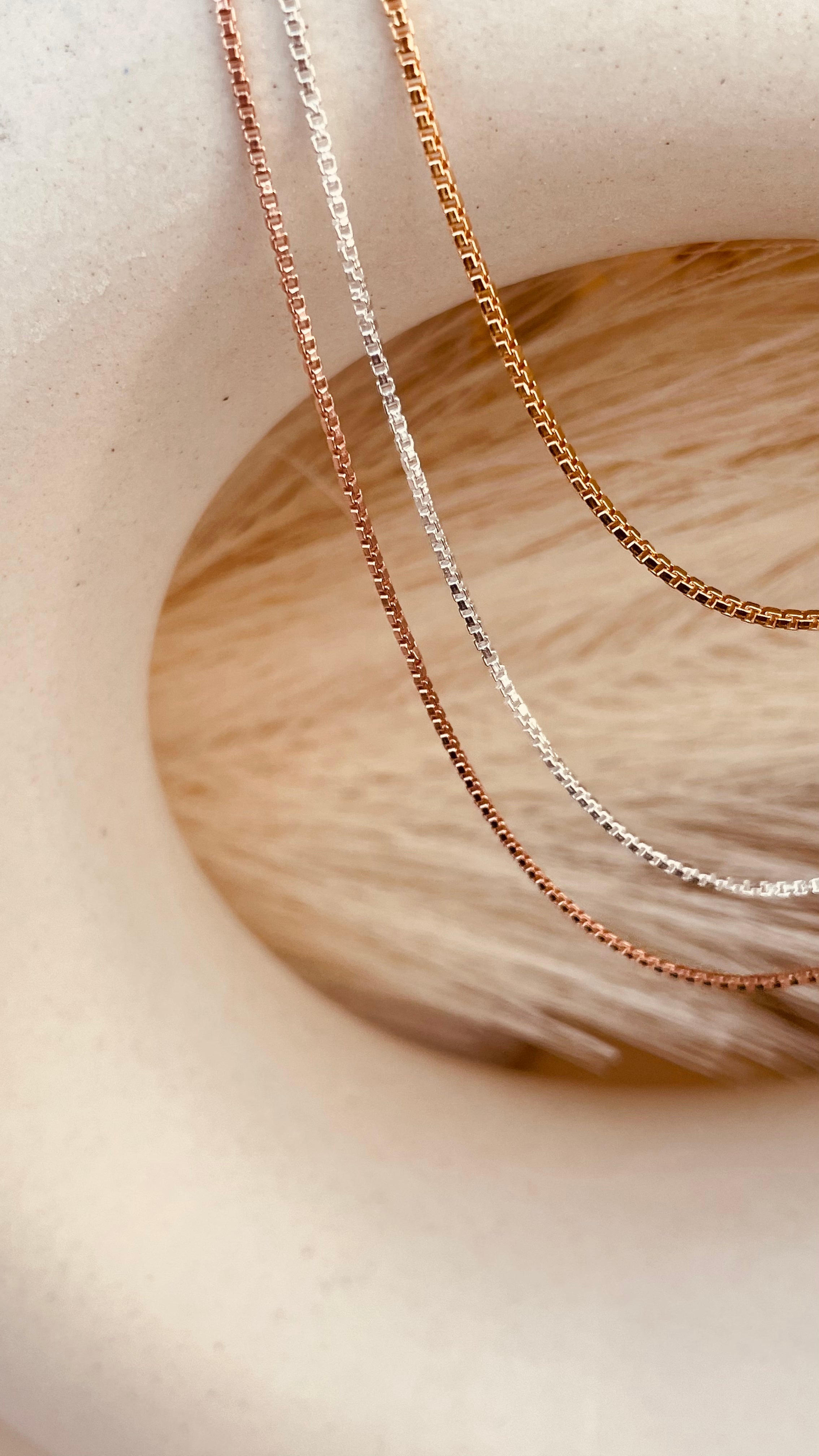 Gold Box Chain Necklace - Octonov 
