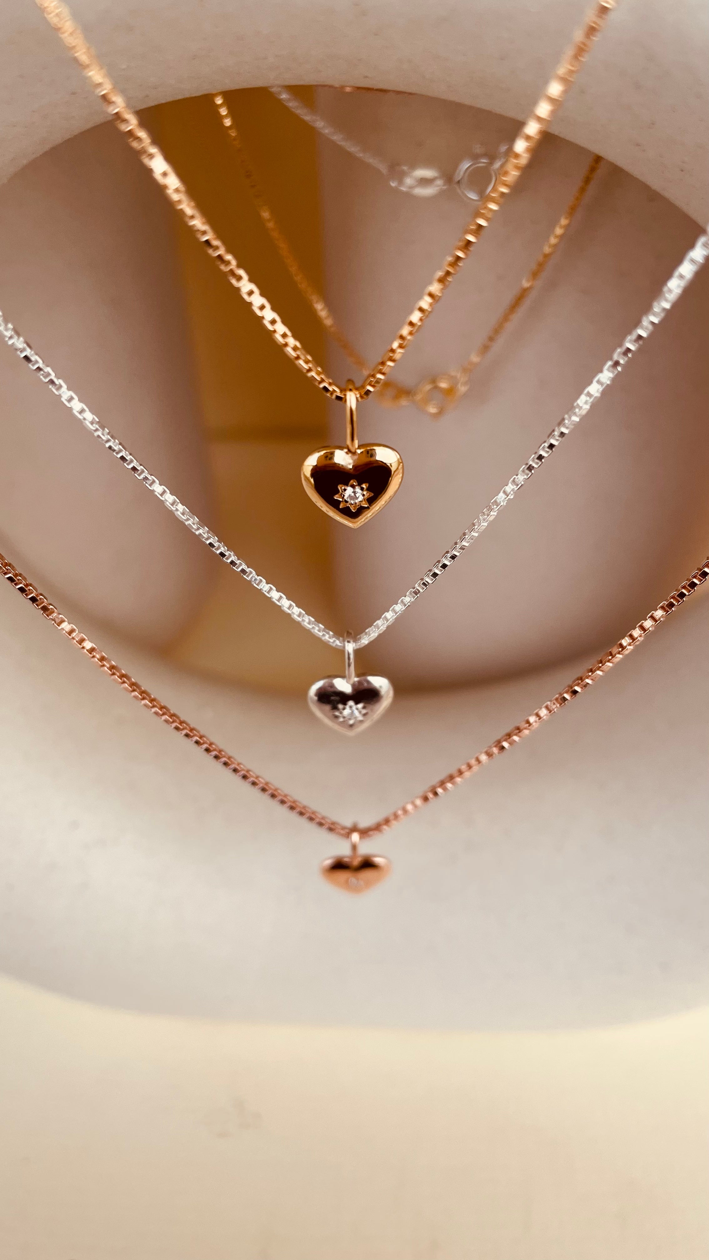 Vintage Heart Classy Necklace with Box Chain - Octonov 