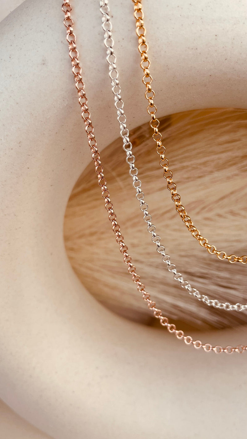 Rose Gold Rolo Chain Necklace