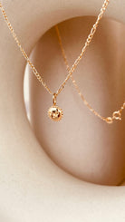 Dainty Steller Sun Charm Necklace with Figaro Chain - Octonov 