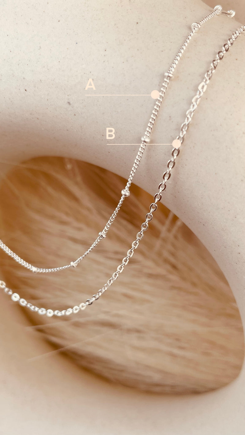 Duo of Satellite and Dainty Sitara Necklace