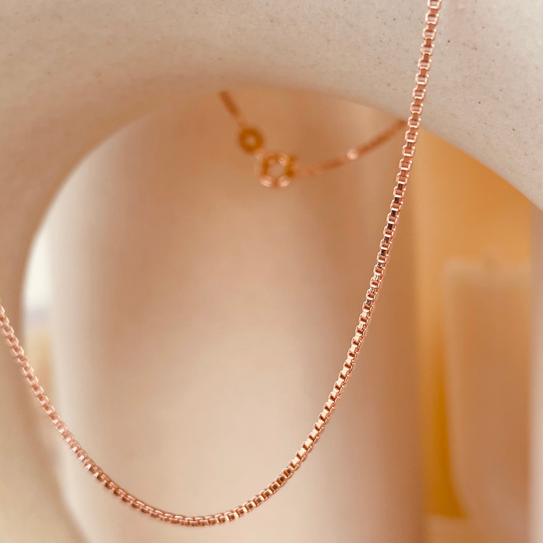Gold Box Chain Necklace - Octonov 