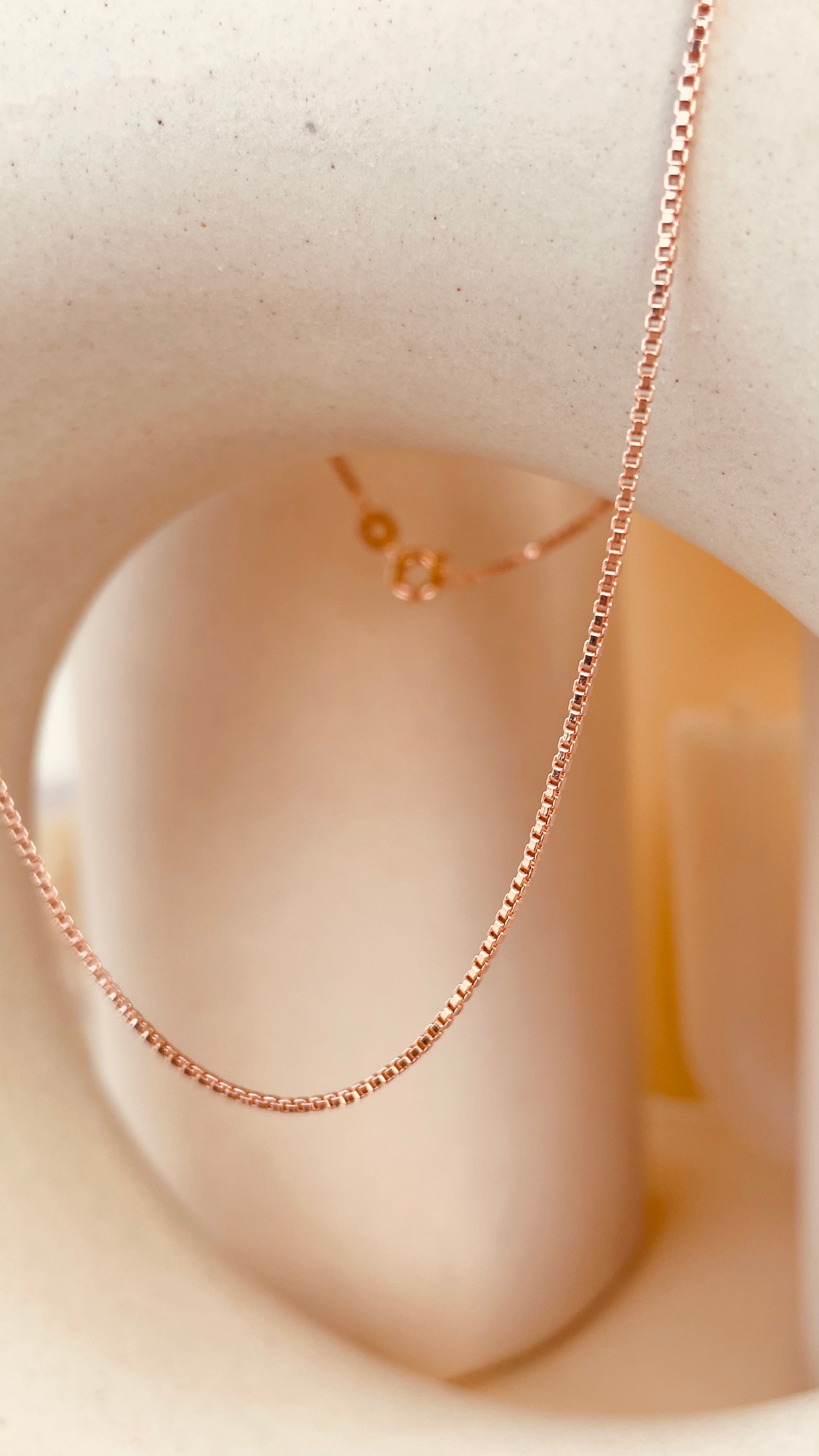 Gold Box Chain Necklace - Octonov 