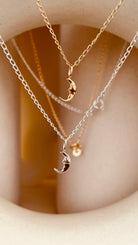 Crescent Moon Necklace with Cable Chain - Octonov 