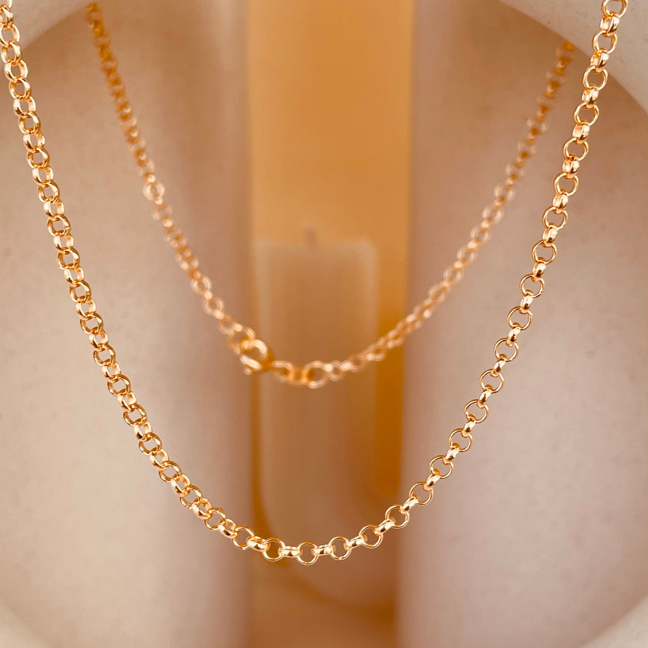 Silver Rolo Chain Necklace - Octonov 