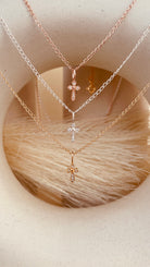 Zircon encrusted Token of Faith Necklace with Cable Chain - Octonov 