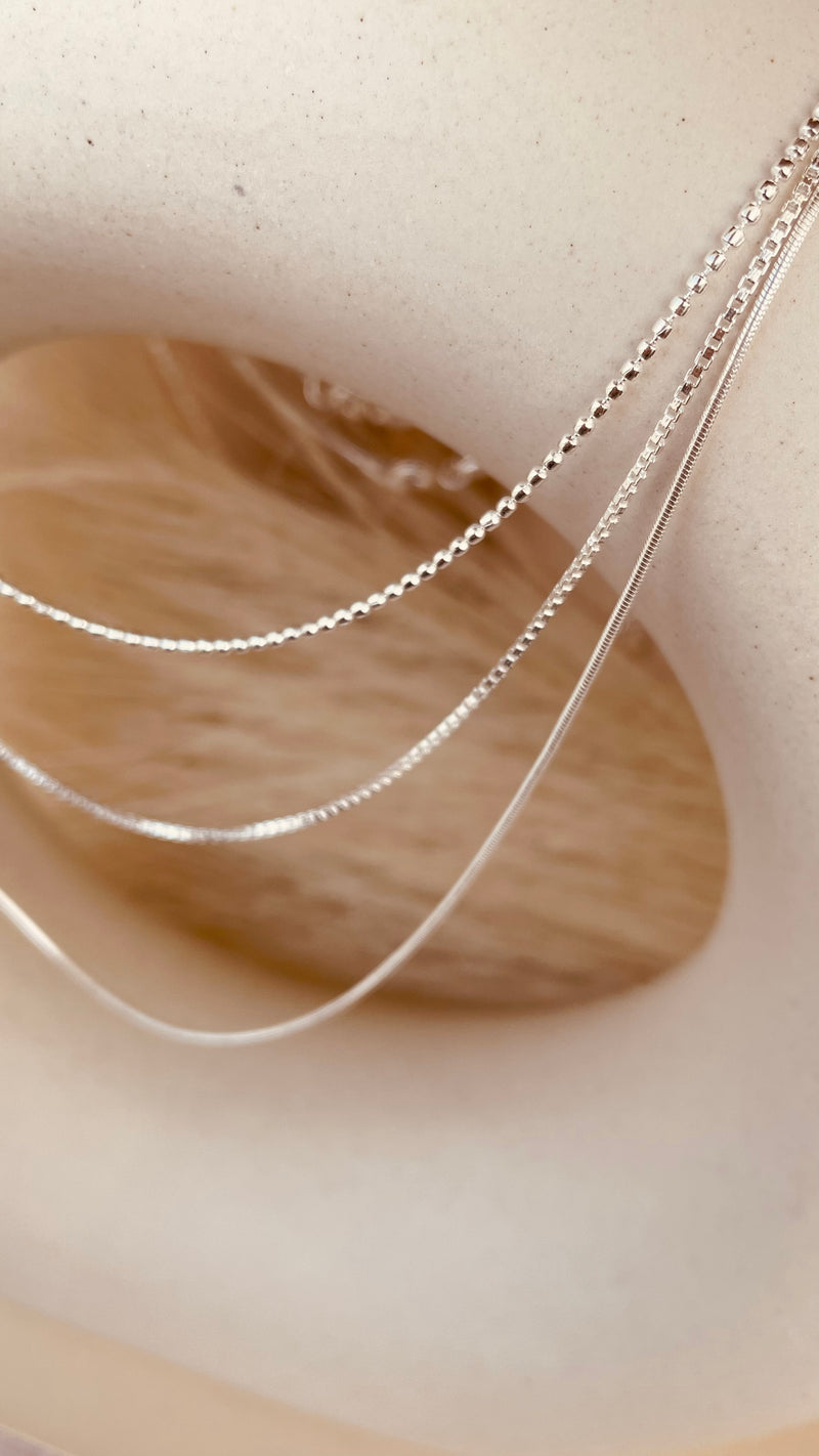 Minimal Silver Layering Trio