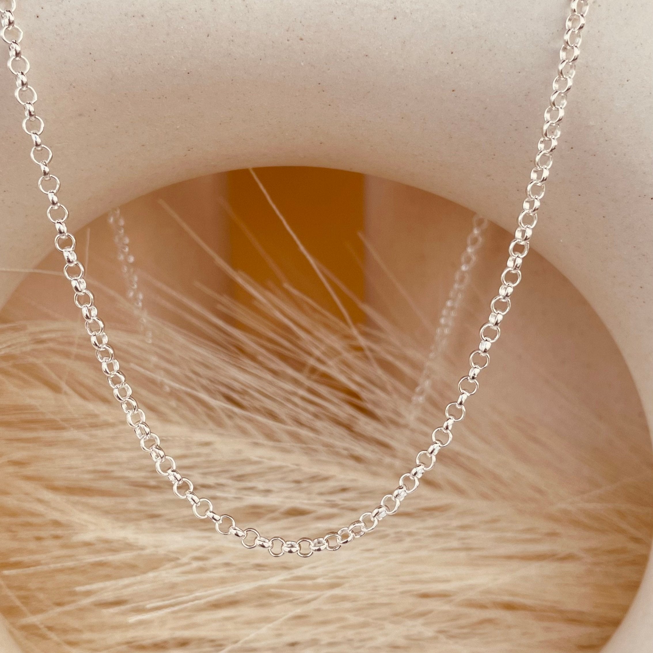 Silver Rolo Chain Necklace - Octonov 