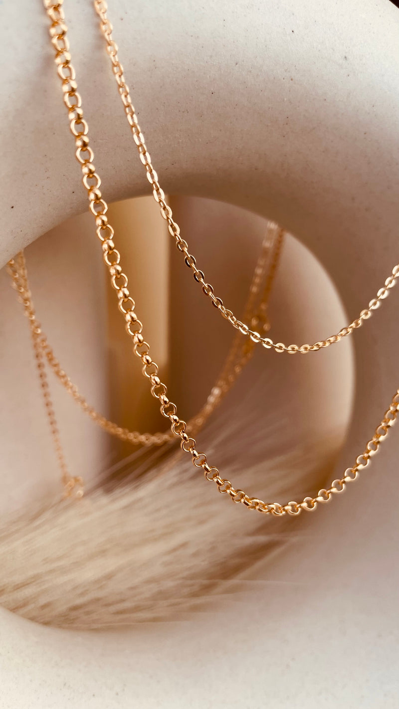 Dainty Gold Layering Necklace Duo