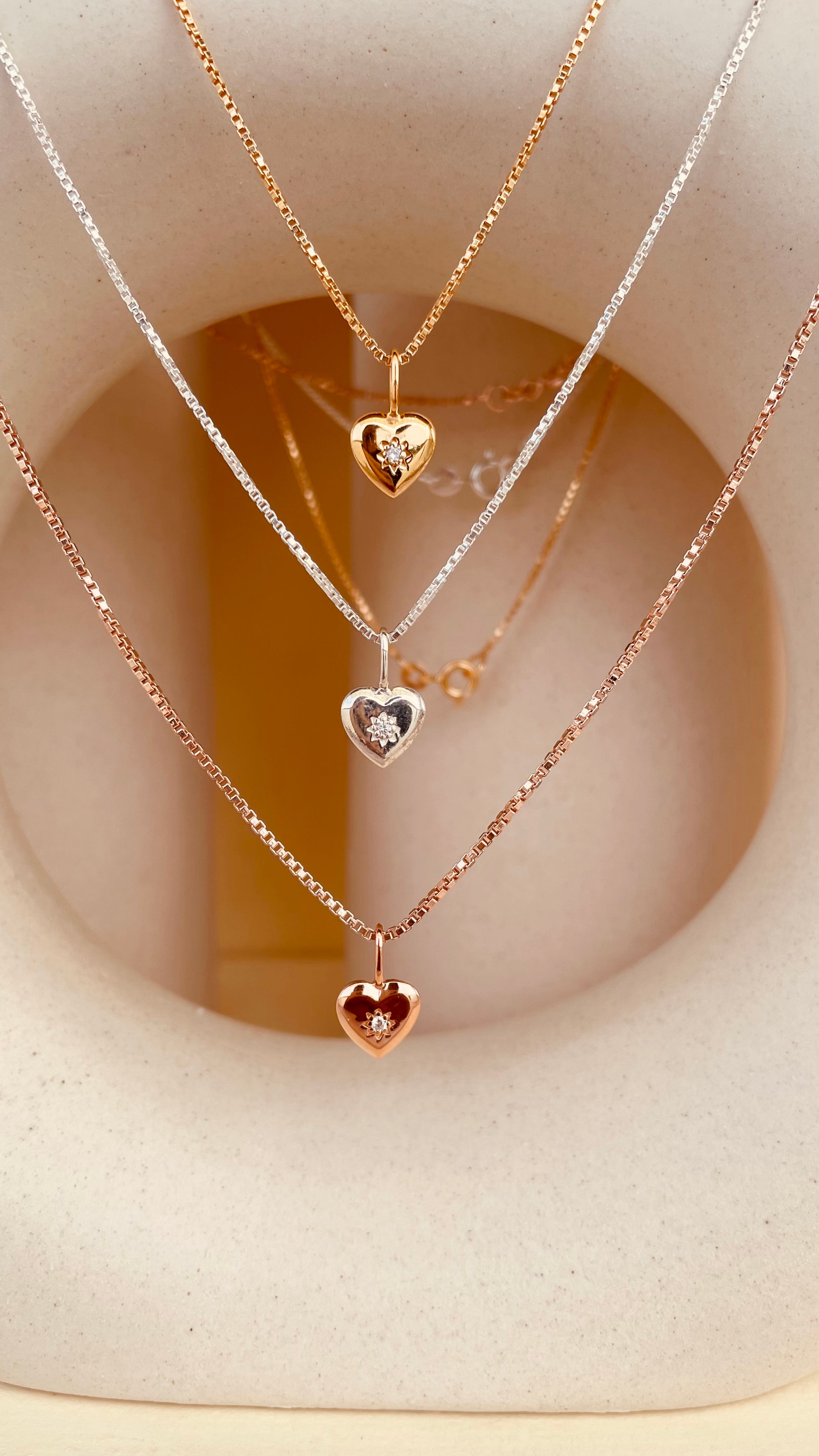 Vintage Heart Classy Necklace with Box Chain - Octonov 