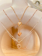 Vintage Heart Satellite Necklace with Satellite Chain - Octonov 