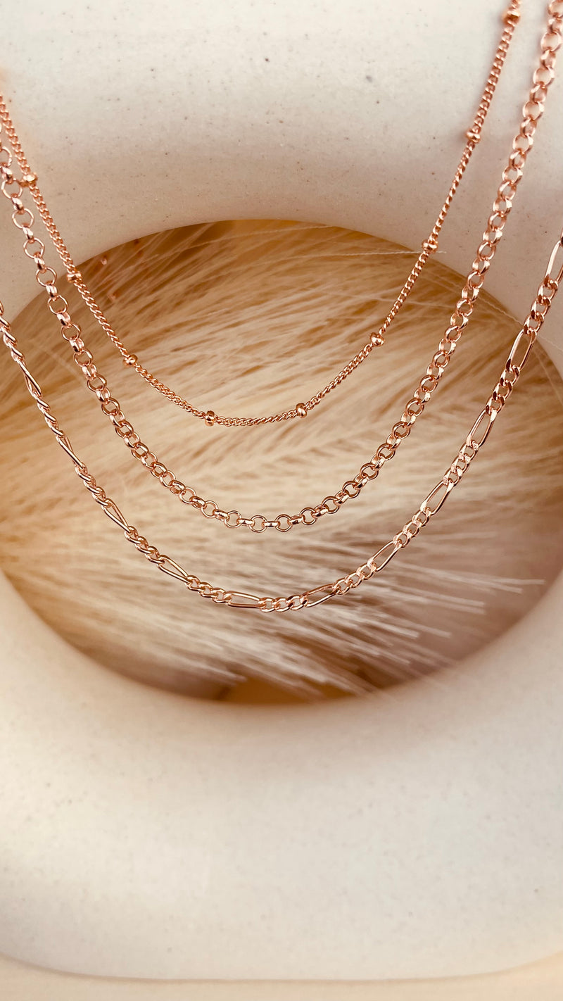Modern Minimal Layers Trio Necklace