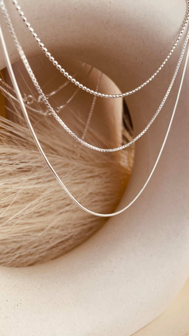 Minimal Silver Layering Trio