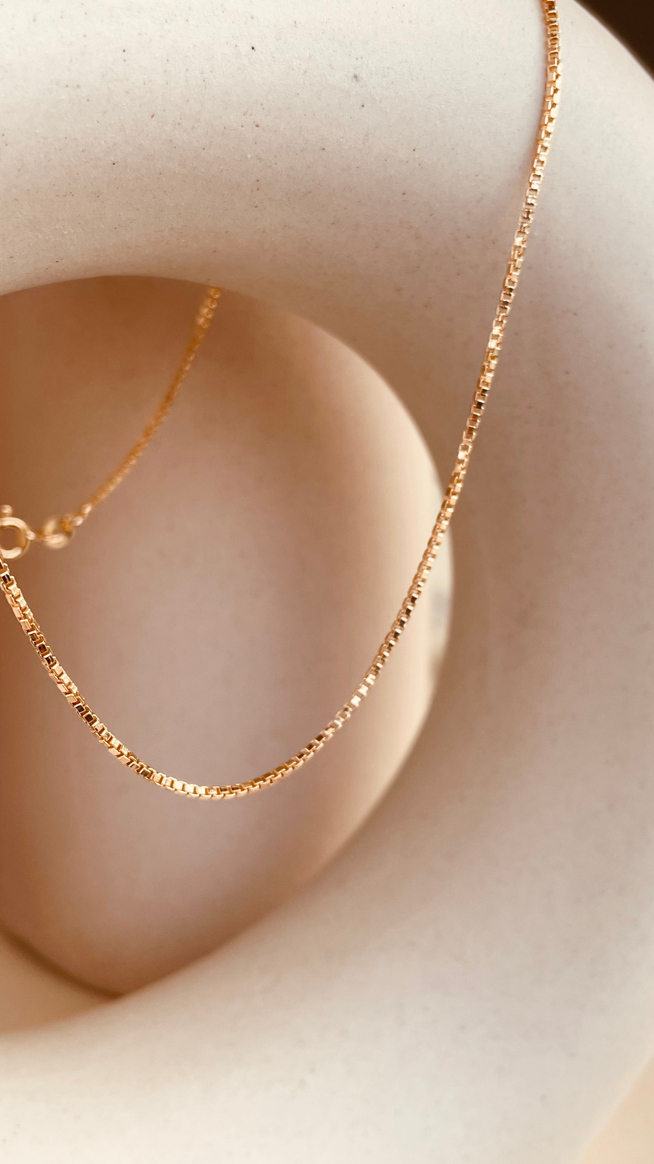 Gold Box Chain Necklace - Octonov 