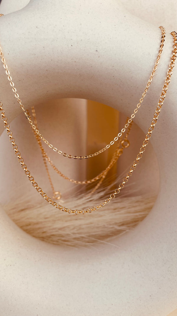 Dainty Gold Layering Necklace Duo