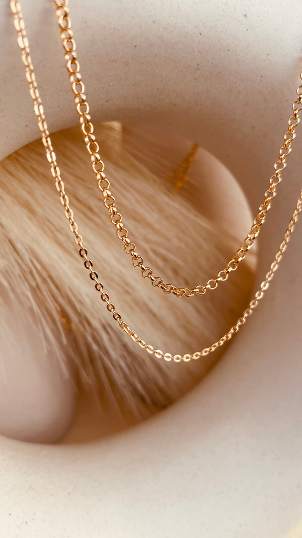 Dainty Gold Layering Necklace Duo