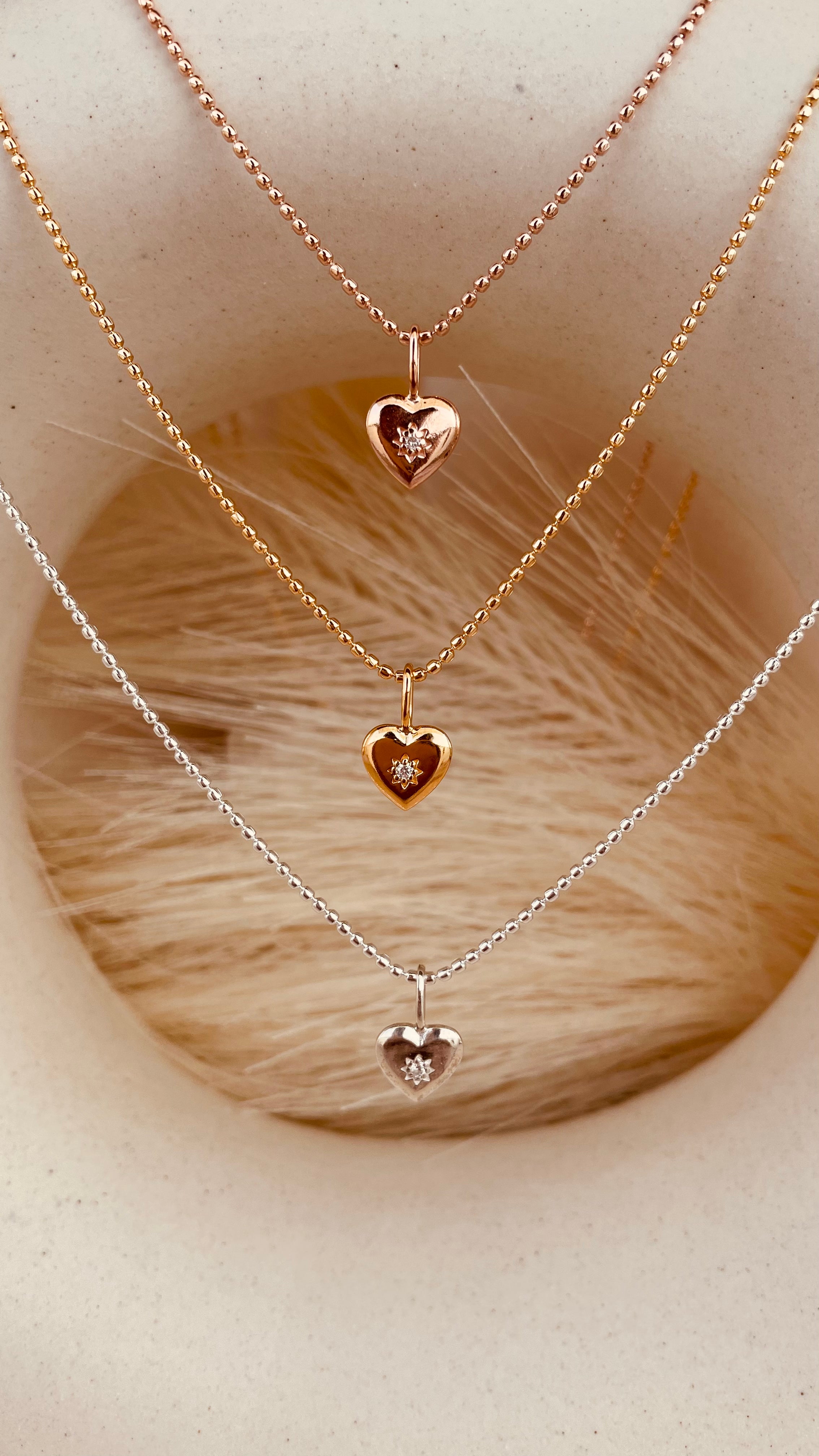Vintage Love Studded Necklace with Beaded chain - Octonov 