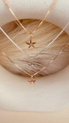 Minimal Starfish Necklace with Box Chain - Octonov 