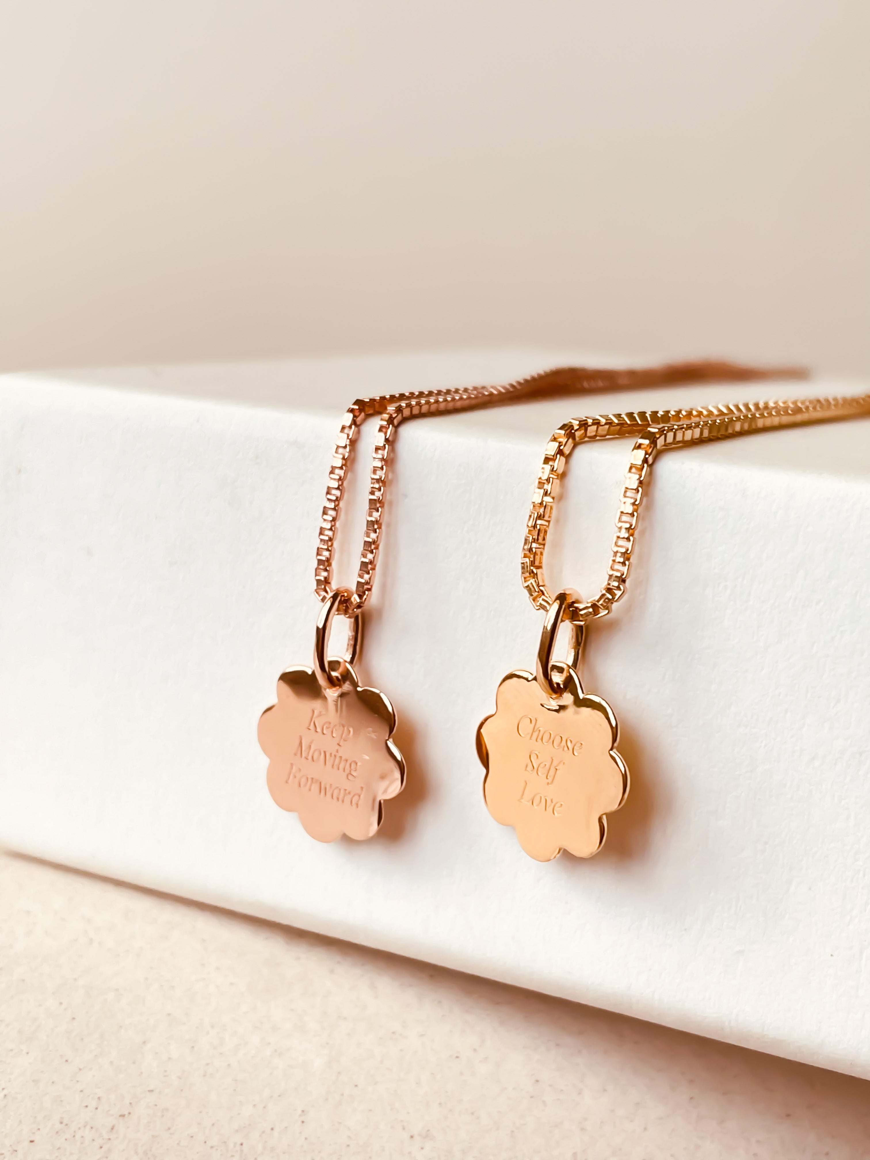 Personalised Affirmations Flower Necklace - Octonov 